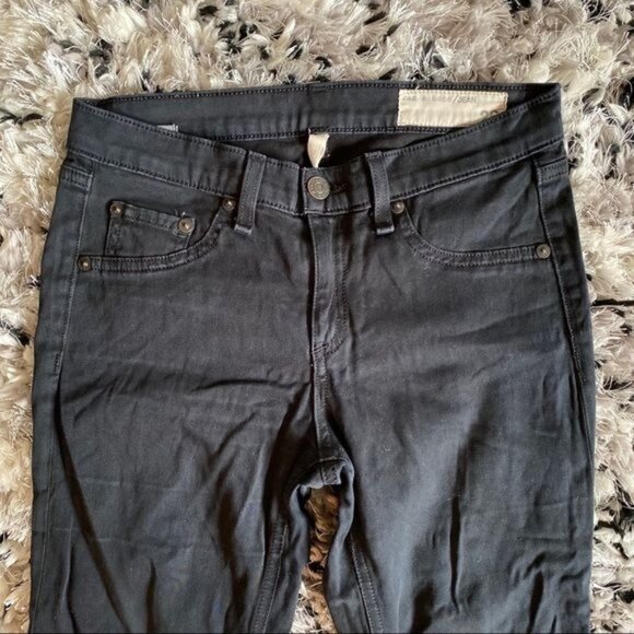 Rag & Bone Womens Black Plush Skinny Leggings Pants Size 26 Cotton Blend Stretch - Picture 3 of 5
